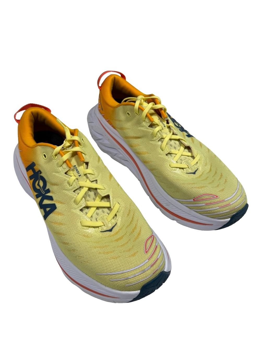 HOKA Bondi X Sz 14 D Yellow Pear Carbon Plate Max Cushion Running 1113512 YPRY